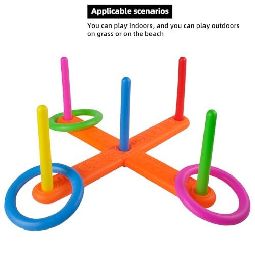 Ring toss Game for Kids Outdoor, Yard Toss Game for Kids & Family - Ring Toss Games, Indoor and Outdoor Sports Toys, Beach Toys, Swimming Pool Toy, Children's Birthday Gift.