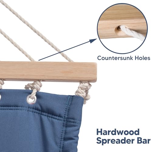 SUNCREAT 2 Person Free Standing Hammock with 15 ft Stand, 475 lbs Capacity, Backyard Hammock with Stand, Navy - color: Navy, size: 15 ft Stand