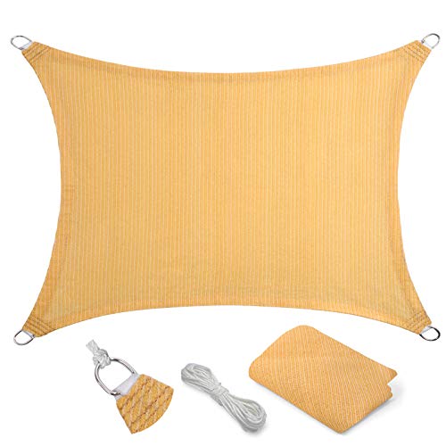 Eden's Decor 4' x 5' Wheat Sun Shade Sail Outdoor Canopy Rectangular Awning Fabric Cloth Screen for Patio Garden Backyard Pergola Custom Size - color: Wheat, size: 4' x 5'