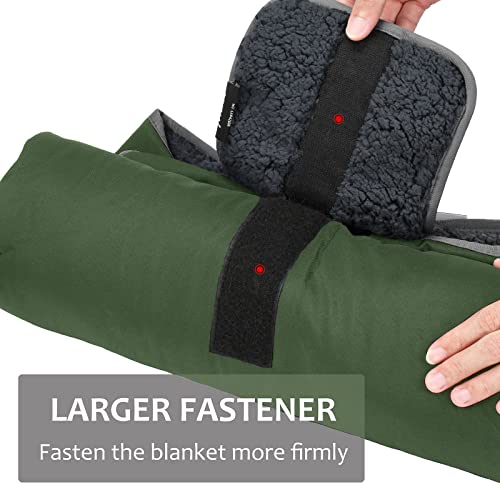 Tirrinia Large Waterproof Outdoor Blanket, Soft Warm Windproof Stadium Blanket with Sherpa Fleece and Foldable for Outdoor Sport, Baseball, Football, Beach, Concerts, Car - color: Green, size: 59" x 79"