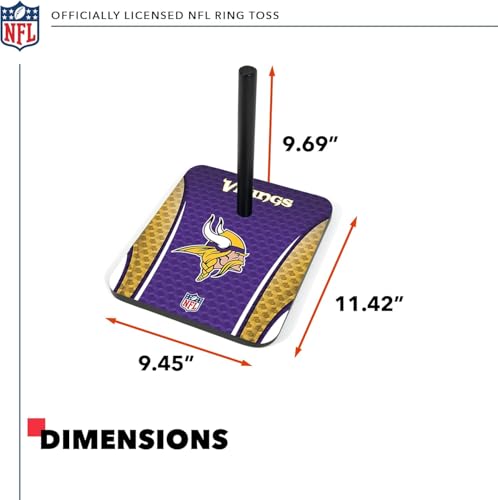 Solid Wood NFL Quoits Set with Direct Print HD Team Graphics – Tailgate Ring Toss Game – Great Gift for Any Football Fan! Ring Toss Family Outdoor Games for The Beach