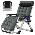 Slsy Zero Gravity Chair, Reclining Lounge Chair with Removable Cushion & Tray for Indoor and Outdoor, Patio Recliner Folding Reclining Chair - color: Brume, style: Zero Gravity Chair