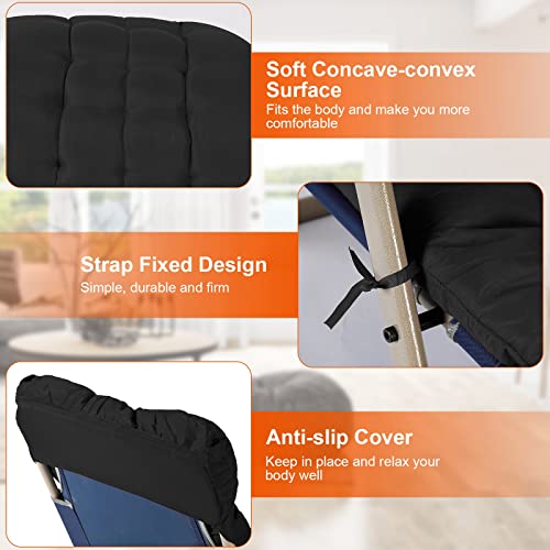 iMounTEK Lounge Chair Cushions Chaise Lounger Cushion 67X22 inches Soft Sofa Pad Mat Long Bench Cushion for Outdoor Furniture, Indoor Outdoor Recliner Zero Gravity Chair Cushion/Black
