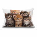 Smooffly Cute Cats Farmhouse Oblong Rectangle Kittens Family Cats Decorative Throw Pillow Case,12"x20" inch - color: Swn06