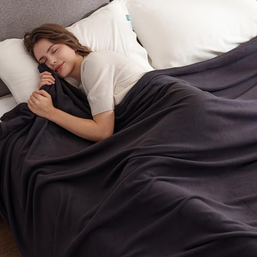 Berkshire Blanket Microfleece Queen Size Bed Blanket Black,Lightweight Soft Breathable Plush Micro Fleece Blanket for Bed Couch Sofa,90x90 Inches - color: Black, size: Full/Queen