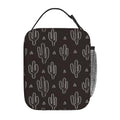 Black Cactus Fun Western Insulated Lunch Bag Portable Reusable Zipper Lunch Box For Men Women Work Picnic Travel Camping - color: Black36