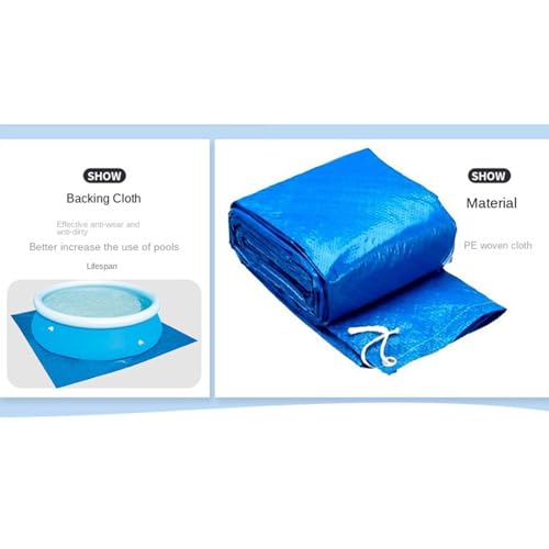 Pool Ground Protection Tarp, Heavy Duty Base Padding Mat, for Outdoor Lawn Deck Surfaces, Polyethylene Waterproof Fabric Material, Tear Resistant Ground Cover Sheet, Swimming Pool Bottom Protection La - color: B