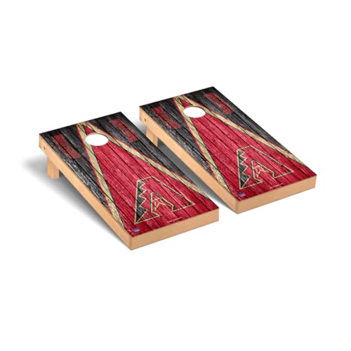 Baseball Themed Cornhole Boards, 2x4 Premium Corn Hole Board Set, Officially Licensed Cornhole Boards, Perfect for Tailgates - color: Arizona, size: 2. Include Carrying Case