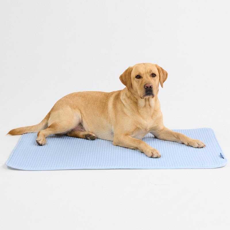 Spark Paws Cooling Mat for Dogs - Self Cooling Dog Mat & Pet Cooling Pad for Large, Medium & Small Dogs - Non-Toxic, Non-Gel Washable Cooling Bed - Waffle Blue - Size XXL - color: 04 - Waffle Blue, size: XX-Large
