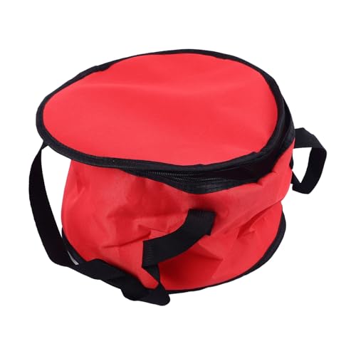 Haofy Round Insulated Casserole Carrier Bag for Picnic, Oxford Cloth, Reusable Cooler, Thermal Picnic Bag (red)