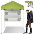 Outvita 5x5 Pop Up Canopy Tent, Ez Up Outdoor Canopy Tent Instant Shelter with Carry Bag Straight Legs Patio Balcony Porch Backyard Garden - style: 5x5-green