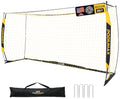 PodiuMax Soccer Goal, 12X6FT Soccer Goals for Backyard Training, Upgraded Collapsible Metal Base, Portable Soccer Goal for Indoor Outdoor, Easy Set Up Soccer Net with 1 Carry Bag & 4 Ground Stakes