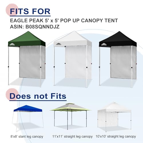 EAGLE PEAK Canopy Sidewall for 5x5 Pop Up Canopy Frame, Single Side Wall Panel Only (Fits 5x5 Straight Leg Frame, Canopy Top or Frame NOT Included), Green - color: Green