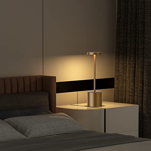 SAKRINGT 2 Pack Cordless Table Lamp Rechargeable,5000mAh Battery Powered Table Light, Dimming Portable LED Desk Lamp for Patio/Restaurant/Outdoor - color: Titanium