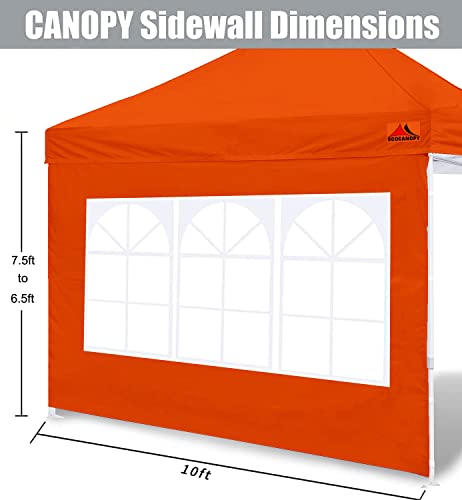 SCOCANOPY Sidewall for 10x10 Canopy Frame, 2 Pieces Sunwalls Only,(Blaze Orange) - color: Blaze Orange, size: 10X10