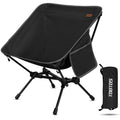 TOBTOS Ultralight Camping Chair, Portable Folding Chair Support 330 lbs, Stable Compact Camp Chair for Hiking Backpacking Travel Beach (Black) - color: Black