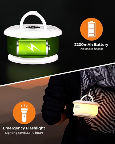 Camping String Lights, Retractable 32.8ft RGB Flash Lamp, Rechargeable Fairy LED Rope Lights Outdoor Waterproof, Portable Hanging Lantern for Outside Tent Patio Awning Garden RV Essentials - color: White