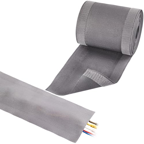 ECOHomes Carpet Cord Cover (Grey, 6 Inch x 20 FT) | Cord Covers for Carpet to Hide Floor Cables and Electric Wires, Low Profile Cord Hider for Extension Cords and Cable Management in Home and Office - color: Grey, size: 6 Inch x 20 FT