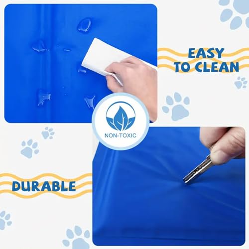 Dog Cooling Mat, Pressure Activated Gel Self Cooling Pad for Dogs Cats, Foldable Portable Cooling Mat for Dogs Ideal for Kennels Crates Beds Car Seats Indoor & Outdoor,XL - size: XL