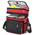 Lunch Box & Lunch Bag for Men Women, Large Insulated Adult Lunch Box, Leakproof Cooler Lunchbox with Bottle Opener for Work Picnic Beach, 16L, Red - color: Red