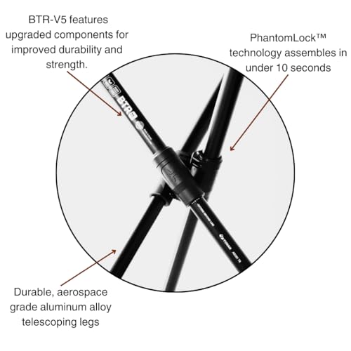 Hillsound BTR Stool for Ultralight Backpacking & Hiking, Lightweight Camping Chairs, Compact Portable Outdoor Seat, Hunting Adventures, Durable Tripod Design, Made in Korea - color: Black, size: 14"