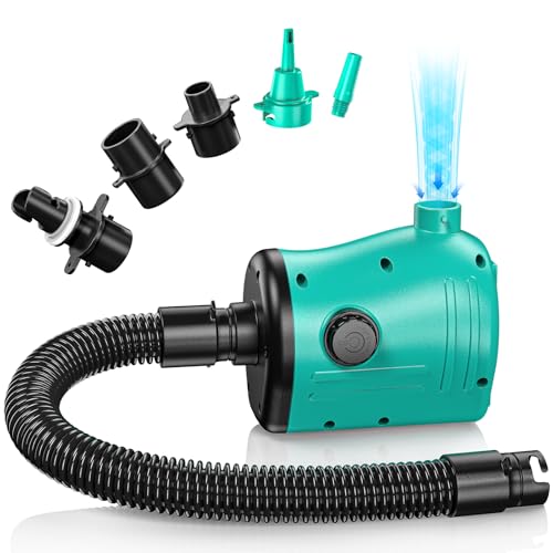 MAACOULD Electric Air Pump for Inflatables: Air Mattress Pump for Balloons Pool Floats Boat for Quick-Fill Inflator/Deflator - 400W 110V AC Inflatable for Gender Reveal Celebration Party Outdoor Home