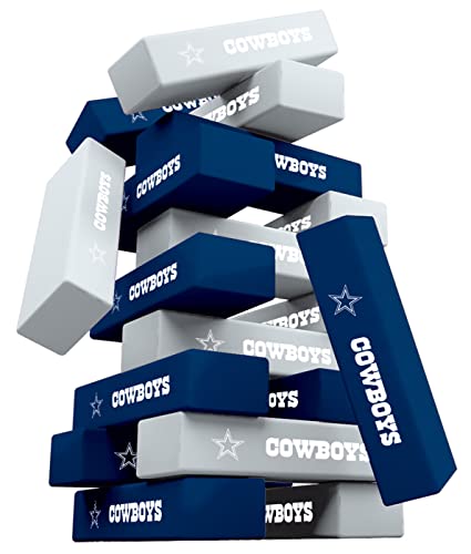 MasterPieces Game Day - NFL Dallas Cowboys - Officially Licensed Tumble Tower, Real Wood Blocks - style: Dallas Cowboys