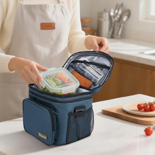 BALEINE Insulated Lunch Bag for Men Women, 15 Can Leakproof Cooler Bag with Adjustable Shoulder Strap for Work Picnic, Lunch Box for Women Men (Medium, Black) - color: Black, size: Medium
