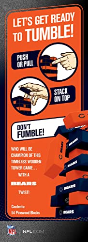 MasterPieces Game Day - NFL Chicago Bears - Officially Licensed Tumble Tower, Real Wood Blocks - style: Chicago Bears