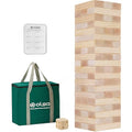 Olsa Jumbo Tumble Tower Outdoor Games 60pcs Large Blocks Stacking Lawn Yard Game for Kids Adults Family Stack to Over 5FT Giant Family Party Games for Holiday - style: XL-Over 5FT