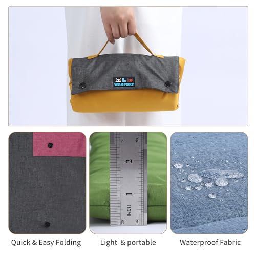 Outdoor Foldable Dog Mat Durable Teflon-Coated Oxford Material Waterproof Thin Dog pad Travel-Friendly Machine Washable Design for Camping/Car (Dark Grey, Small (27.6 * 19.7 * 1.57 in)) - color: Dark Grey, size: Small