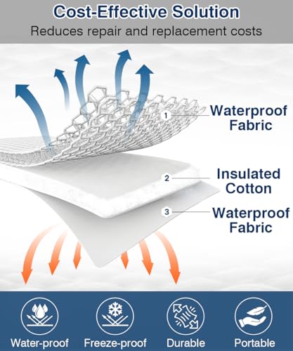 Enlarge Outdoor Faucet Cover for Winter Freeze Protection, 13” W x 30" H Hose Bib Covers Socks for Garden Lawn Faucets & Yard Hydrant, Reusable Long Insulated Spigot Cover, Black, 1 Pack - size: 13"×30"-1