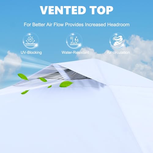 MASTERCANOPY Durable Pop-up Canopy Tent with 1 Sidewall (10'x10',White) - color: White, size: 10x10