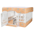 PJYuCien Dog Playpen Bottom Pad and Cover Fits for 36 Inch 4 Panels Exercise Pet Pen, Orange - style: Orange Bottom Cover Set, 36"Width, Orange ( Adhesive Tape Connections )