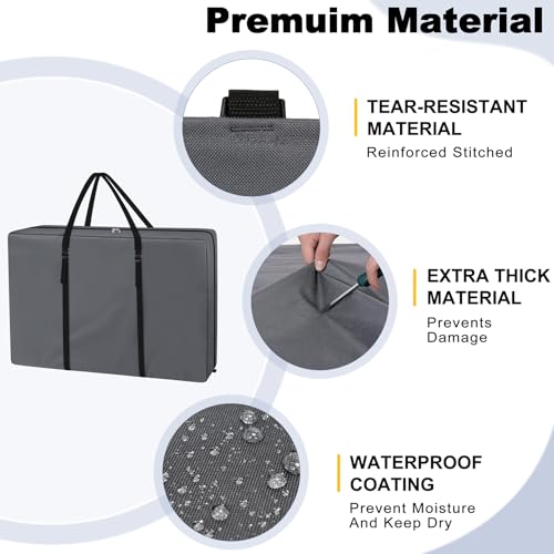 Explore Land Heavy Duty Chair Storage Bag for Folding Longue Zero Gravity Light Weight Transport Folding Rollator Walker (2PACK-Grey) - color: 2 Pack: Grey