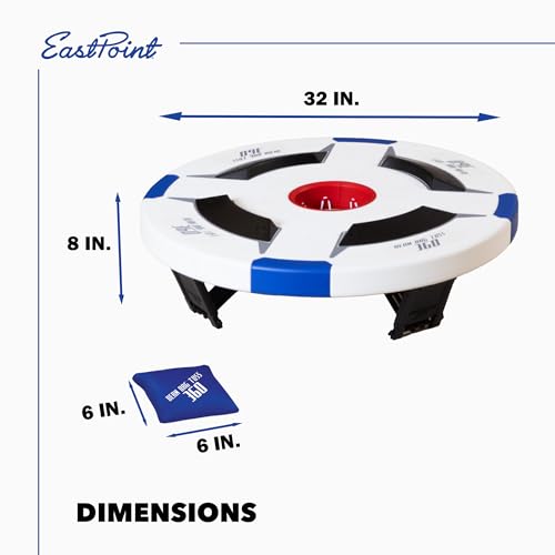 EastPoint Bean Bag Knockout Cornhole Board Set - Pack of 1 Board & 16 Bags - 360 Degree Cornhole Action for Backyard Games - Weatherproof Play for Outdoor Games