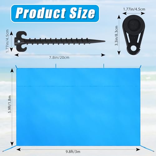 Bylion Large 5.9 x 9.8ft Umbrella Side Shade-UPF50+ Sidewall Accessory for Portable Beach Umbrella Removable Shelter Wall to Block Sun, Wind, & Rain - Waterproof SunWall for Universal Canopy Sunshade