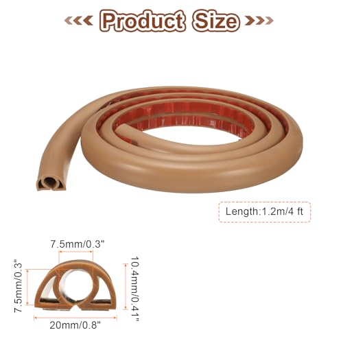 HARFINGTON 4ft Cord Cover Floor W0.3 x H0.3 Inner Channel PVC Hide Extension Cable Floor Wire Hider Wire Covers Protector for Prevent Cable Trips Cables Management, Brown - color: Brown, size: W0.3"xH0.3"x4ft