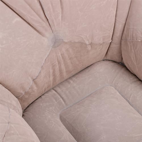 XUMIUZIY Inflatable Lounge Chair, Inflatable Lazy Sofa, Folds Compactly, 80kg Weight Capacity, Portable Inflatable Chair for Living Room, Bedroom, Dorm Room, 75x75x45cm
