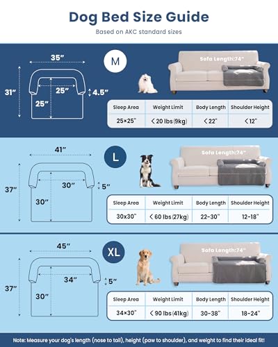 Medium Cooling Dog Bed – 35 x 31 inch Waterproof Couch Cover for Dogs Washable, Non-Slip Bottom Self Cooling Mat for Dogs, Durable & Non-Gel, Dog Couch Bed for Sofa Floor Car, Cooling Grey - color: Cooling Grey, size: Medium