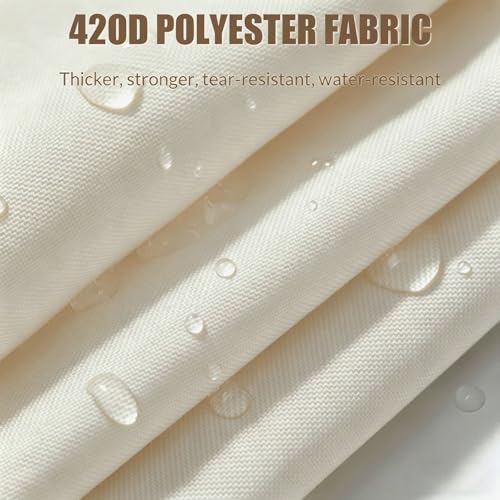 12' x 16' Rectangle Waterproof Sun Shade Sail, Sail Shades Canopy Cloth Shelter Cover, 95% UV Blockage & Water Resistant, Sunshade Awning Canopies Outdoor for Patio Garden Backyard Deck -Cream - color: Cream, size: 12' X 16'