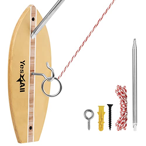 Yes4All Ring Toss Wall Game/Indoor & Outdoor Game for Adults, Camping, Party - color: C. Nature Wood