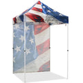 EAGLE PEAK Pop up Canopy 5x5, Outdoor Portable Canopy Tent with One Removable Sunwall, Carry Bag Included, Stars and Stripes - color: Stars and Stripes