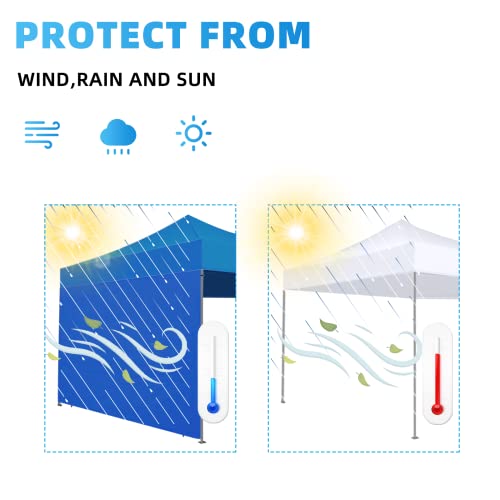 Joramoy Canopy Tent Sidewalls for 10×10 Pop Up Canopy, 3 Pack Instant Canopy Sunwall, Waterproof and UV Protection Canopy Shade Wall, Straight Leg Canopy Sidewalls 3 PCS Only(Blue) - color: Blue, size: 10×10