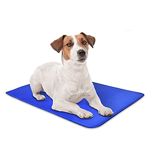 Arf Pets Dog Self Cooling Mat Pad for Kennels, Crates and Beds, Non-Toxic, Durable Solid Cooling Gel Material. No Refrigeration or Electricity Needed, Small 16" x 20" - size: Small