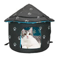 Fhiny Stray Cats Shelter, Waterproof Outdoor Rabbit Dog House Foldable Warm Bunny Cave for Winter Yurt Wild Animal Tent Bed Anti-Slip Kitten Cave Hut for Feral Kitty Puppy Weatherproof - size: Small