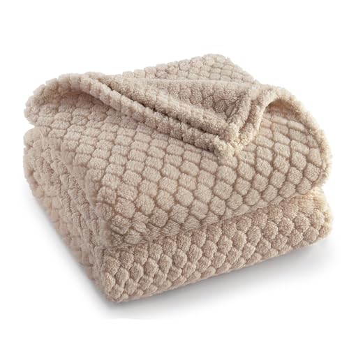 Exclusivo Mezcla Fleece Throw Blanket for Couch and Bed,Extra Soft Warm Decorative Fuzzy Throws for Women,Lightweight Cozy Blankets Size 50x60 Inches, Camel - color: Camel, size: Throw ( 50x60 IN )
