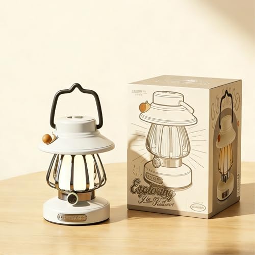 Kids Lantern with 3 Color Dimmable & USB-C Charging, Boys Night Light for Bedroom, Indoor Outdoor Adventures & Emergency Use Toddler Flashlight Camping Essentials for Kids (White) - color: White