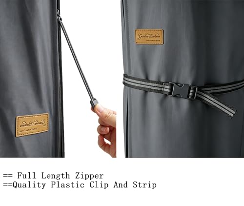 Patio Umbrella Cover with Rod for 7 to 11 Ft Umbrellas & 15 Ft Double-Sided Umbrellas, Protective Waterproof Cover with Zipper, Grey - color: Cantilever (Dark Grey/WD), size: Cantilever 7'-11' or 15' Double Sided