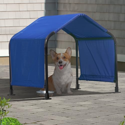 ShelterLogic 2.5' Outdoor Pet Shade, Versatile Pet Canopy Tent for Small-Breed Dogs, Cats, Small Animals and Livestock, Blue - size: Small
